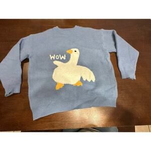 Aelfric Eden Sweater Unisex Large Goose Knife Pullover Graphic Novelty Crew Neck